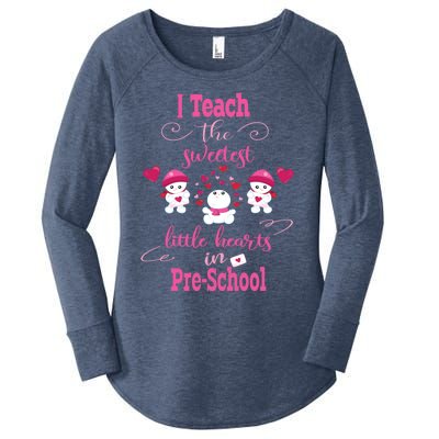 Pregreat Giftschool Valentine's Day Teacher School Party Sweet Hearts Gift Women's Perfect Tri Tunic Long Sleeve Shirt