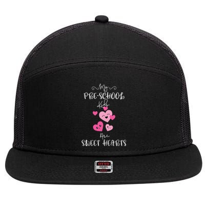 Precool Giftschool Valentine's Day Teacher School Party Sweet Hearts Gift 7 Panel Mesh Trucker Snapback Hat