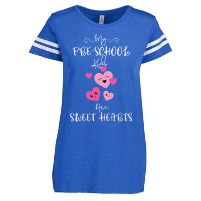 Precool Giftschool Valentine's Day Teacher School Party Sweet Hearts Gift Enza Ladies Jersey Football T-Shirt