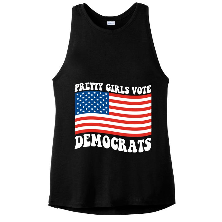 Pretty Girls Vote Democrats Ladies PosiCharge Tri-Blend Wicking Tank