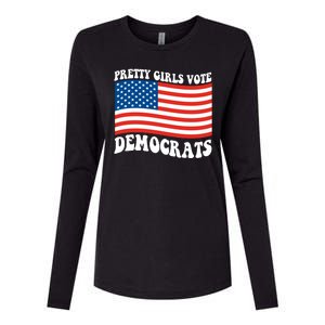 Pretty Girls Vote Democrats Womens Cotton Relaxed Long Sleeve T-Shirt