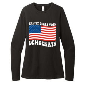 Pretty Girls Vote Democrats Womens CVC Long Sleeve Shirt