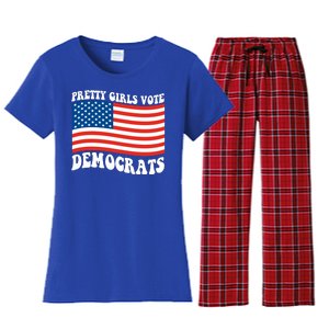 Pretty Girls Vote Democrats Women's Flannel Pajama Set