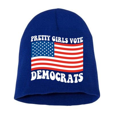 Pretty Girls Vote Democrats Short Acrylic Beanie