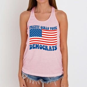 Pretty Girls Vote Democrats Women's Knotted Racerback Tank