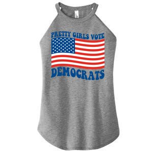 Pretty Girls Vote Democrats Women's Perfect Tri Rocker Tank