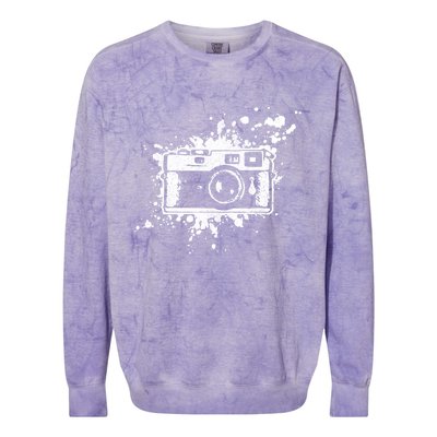 Photographer Gift Vintage Camera Retro Photography Gift Colorblast Crewneck Sweatshirt