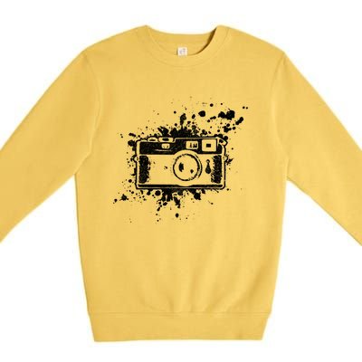 Photographer Gift Vintage Camera Retro Photography Gift Premium Crewneck Sweatshirt