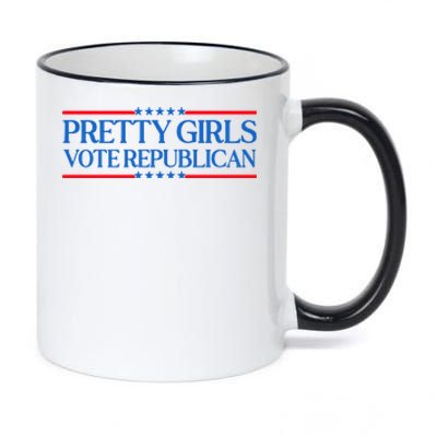 Pretty Girl Vote Republican Funny Saying 11oz Black Color Changing Mug