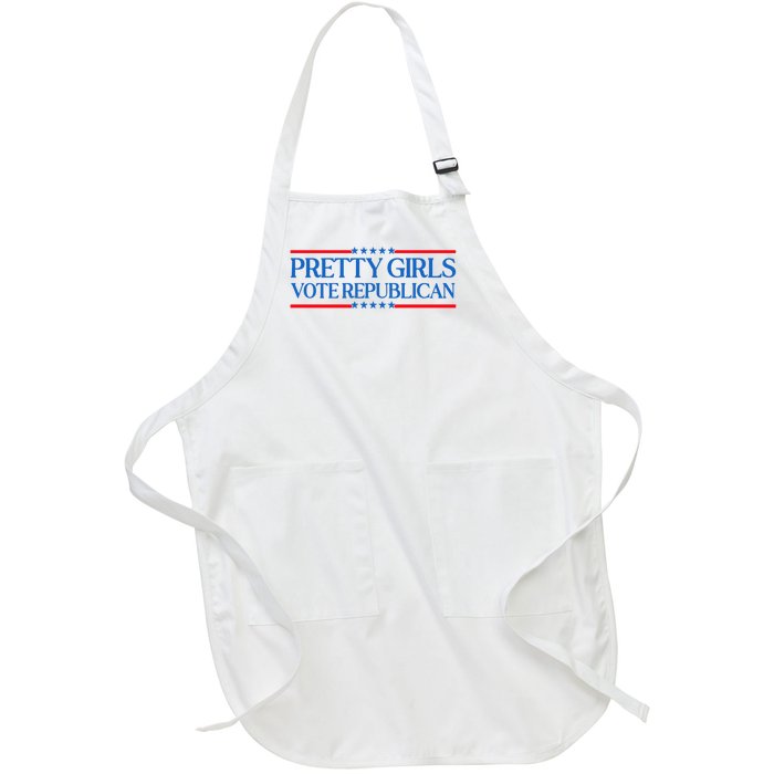 Pretty Girl Vote Republican Funny Saying Full-Length Apron With Pockets