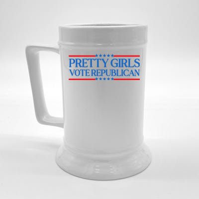 Pretty Girl Vote Republican Funny Saying Beer Stein