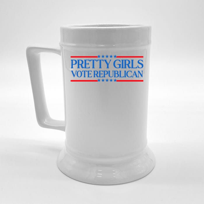 Pretty Girl Vote Republican Funny Saying Beer Stein