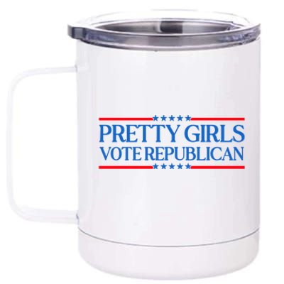 Pretty Girl Vote Republican Funny Saying 12 oz Stainless Steel Tumbler Cup