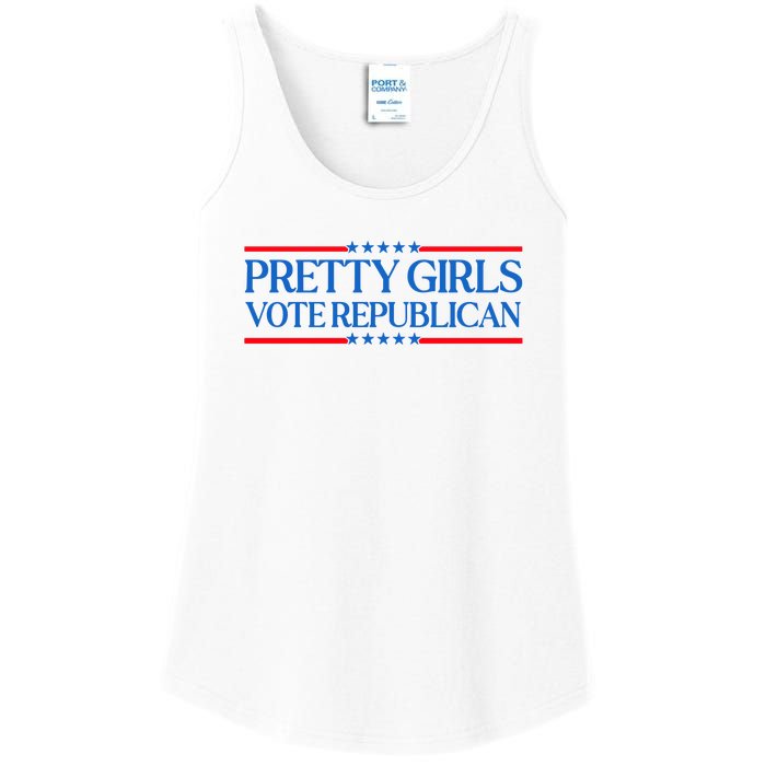 Pretty Girl Vote Republican Funny Saying Ladies Essential Tank