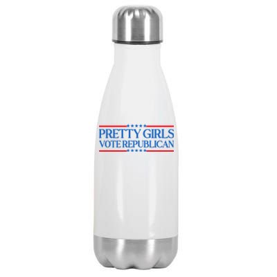 Pretty Girl Vote Republican Funny Saying Stainless Steel Insulated Water Bottle