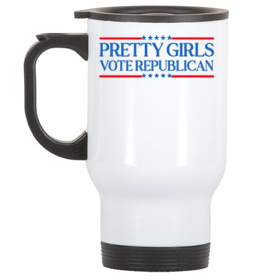 Pretty Girl Vote Republican Funny Saying Stainless Steel Travel Mug