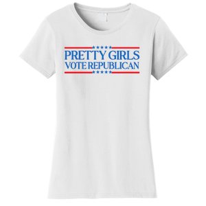 Pretty Girl Vote Republican Funny Saying Women's T-Shirt