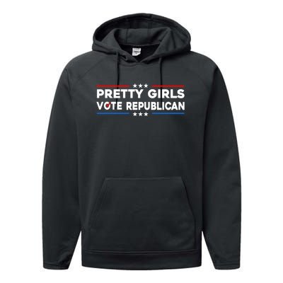 Pretty Girl Vote Republican Performance Fleece Hoodie