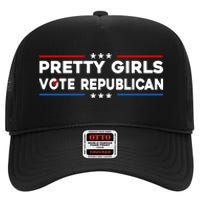 Pretty Girl Vote Republican High Crown Mesh Back Trucker Hat