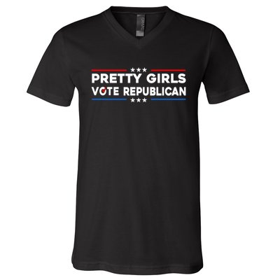 Pretty Girl Vote Republican V-Neck T-Shirt