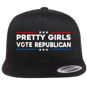 Pretty Girl Vote Republican Flat Bill Trucker Hat