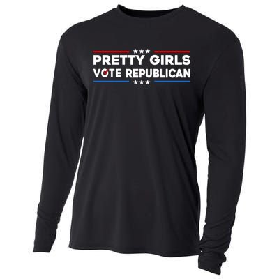 Pretty Girl Vote Republican Cooling Performance Long Sleeve Crew