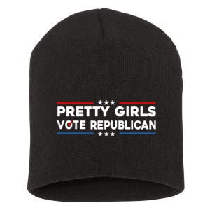 Pretty Girl Vote Republican Short Acrylic Beanie