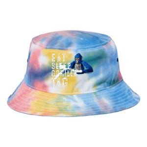 Playful Gorilla VR Gamer Funny Eat Sleep Gaming Tie Dye Newport Bucket Hat