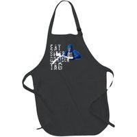 Playful Gorilla VR Gamer Funny Eat Sleep Gaming Full-Length Apron With Pockets