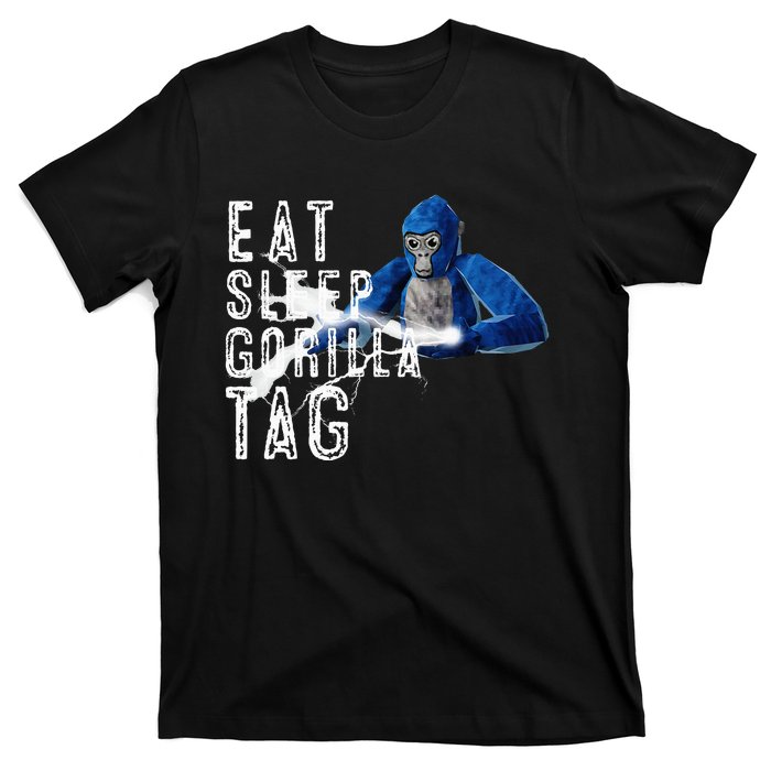 Playful Gorilla VR Gamer Funny Eat Sleep Gaming T-Shirt