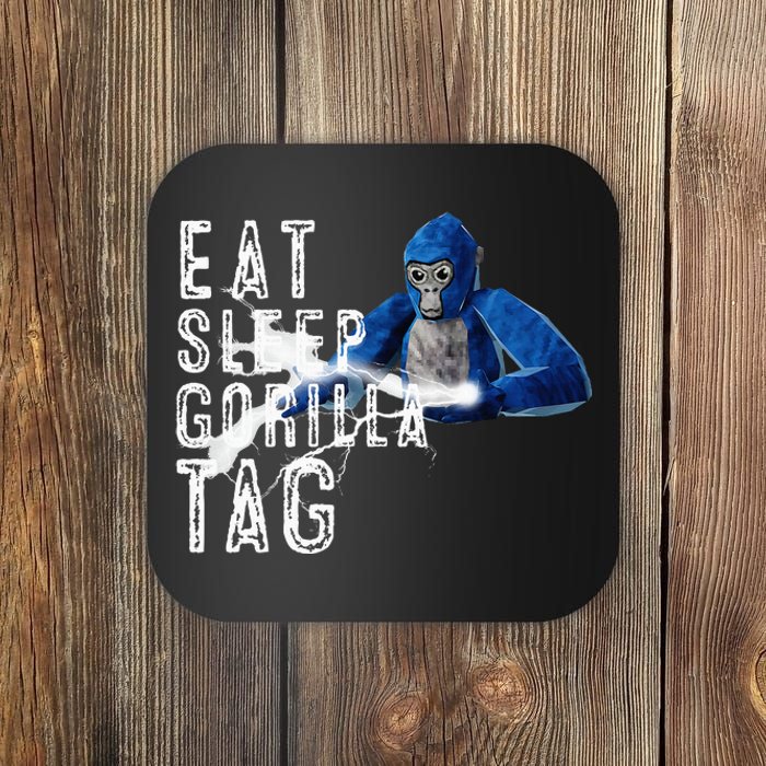 Playful Gorilla VR Gamer Funny Eat Sleep Gaming Coaster