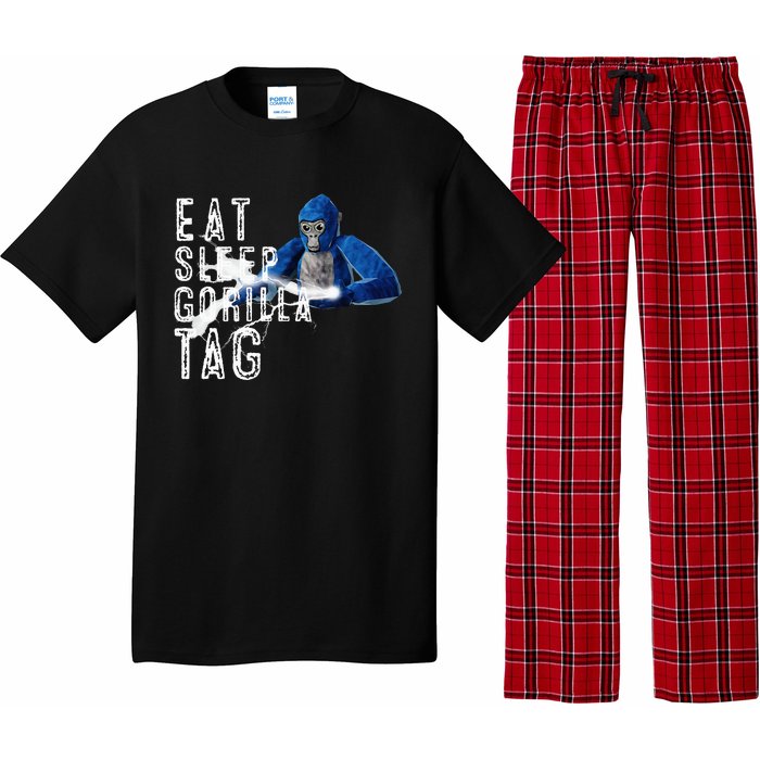 Playful Gorilla VR Gamer Funny Eat Sleep Gaming Pajama Set