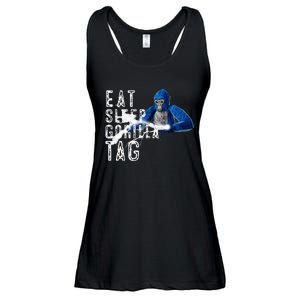 Playful Gorilla VR Gamer Funny Eat Sleep Gaming Ladies Essential Flowy Tank