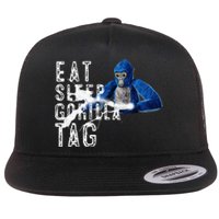 Playful Gorilla VR Gamer Funny Eat Sleep Gaming Flat Bill Trucker Hat