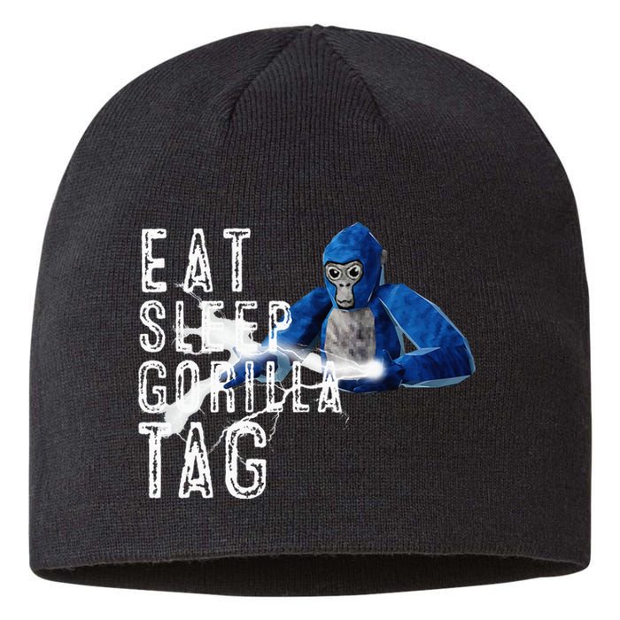 Playful Gorilla VR Gamer Funny Eat Sleep Gaming Sustainable Beanie