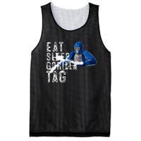 Playful Gorilla VR Gamer Funny Eat Sleep Gaming Mesh Reversible Basketball Jersey Tank