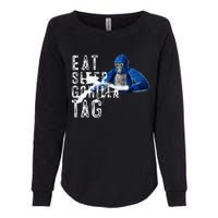 Playful Gorilla VR Gamer Funny Eat Sleep Gaming Womens California Wash Sweatshirt