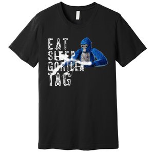 Playful Gorilla VR Gamer Funny Eat Sleep Gaming Premium T-Shirt