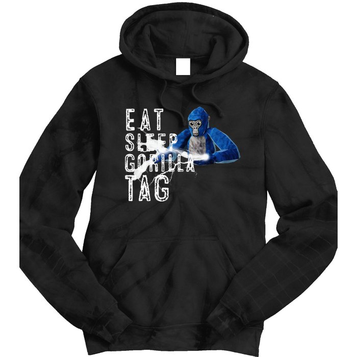 Playful Gorilla VR Gamer Funny Eat Sleep Gaming Tie Dye Hoodie