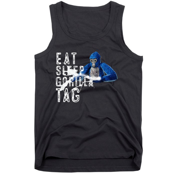 Playful Gorilla VR Gamer Funny Eat Sleep Gaming Tank Top