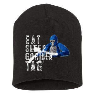 Playful Gorilla VR Gamer Funny Eat Sleep Gaming Short Acrylic Beanie