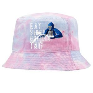 Playful Gorilla VR Gamer Funny Eat Sleep Gaming Tie-Dyed Bucket Hat