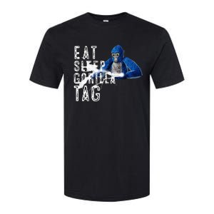 Playful Gorilla VR Gamer Funny Eat Sleep Gaming Softstyle CVC T-Shirt