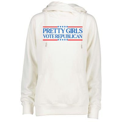 Pretty Girl Vote Republican Womens Funnel Neck Pullover Hood