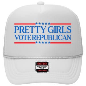 Pretty Girl Vote Republican High Crown Mesh Back Trucker Hat