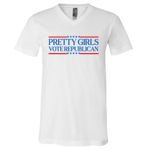 Pretty Girl Vote Republican V-Neck T-Shirt