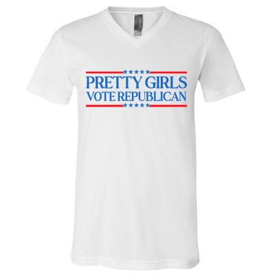 Pretty Girl Vote Republican V-Neck T-Shirt