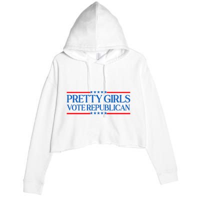 Pretty Girl Vote Republican Crop Fleece Hoodie