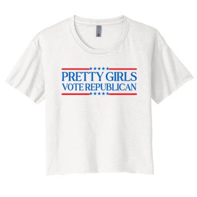 Pretty Girl Vote Republican Women's Crop Top Tee