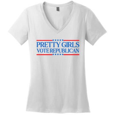 Pretty Girl Vote Republican Women's V-Neck T-Shirt